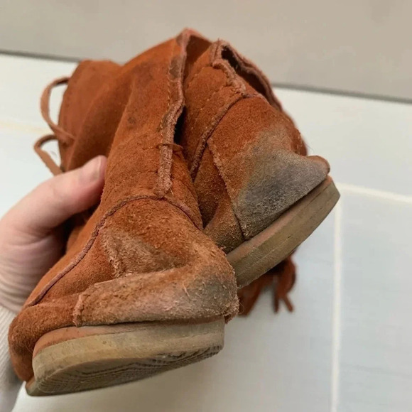 Minnetonka Front Lace Tall Knee High Boots 7.5 - Picture 8 of 14